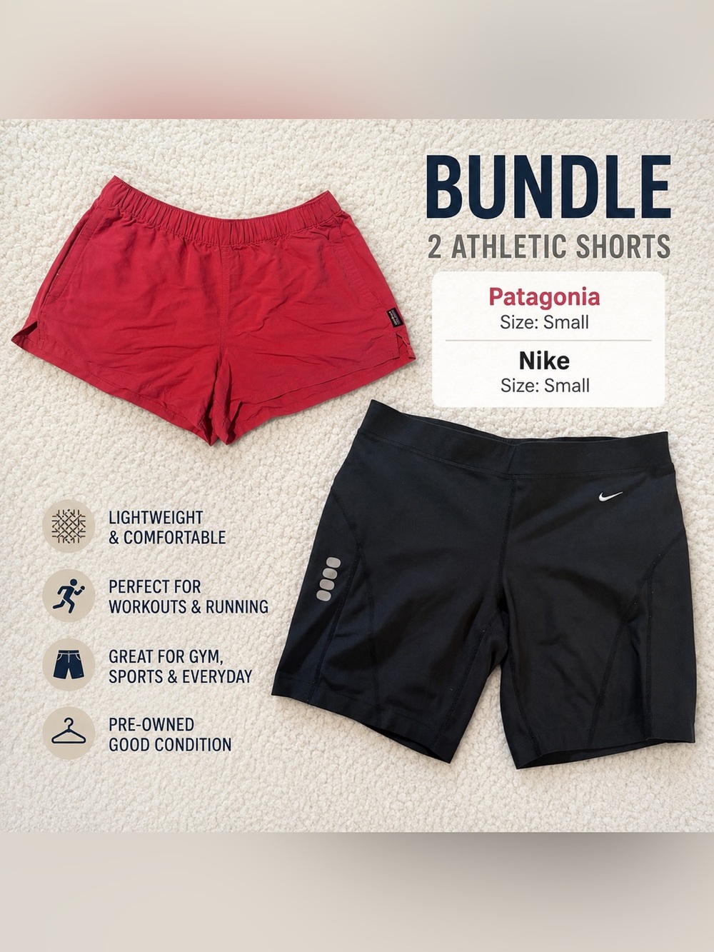 Patagonia Baggies Shorts Nike Compression Bike Shorts Bundle S
